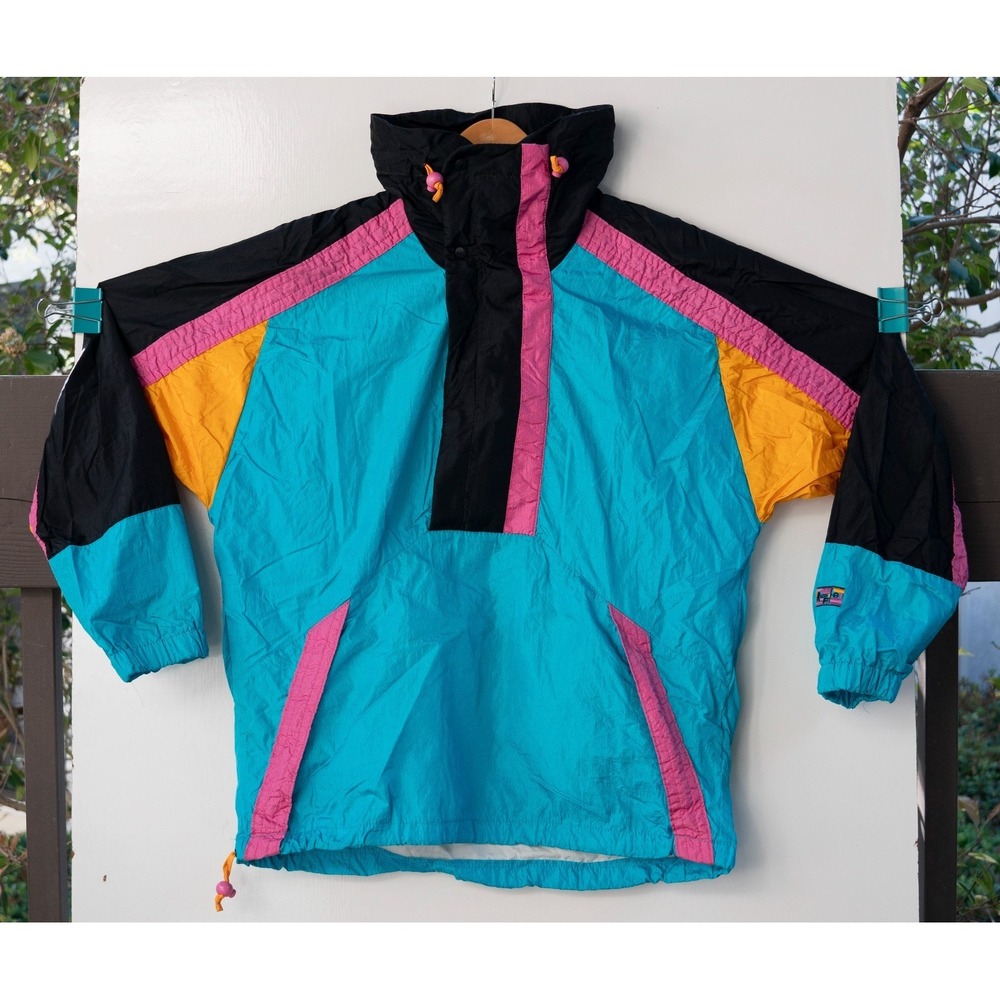 Vintage Roffe‎ Ski Nylon Women's 90's Pullover Windbreaker Shell Oversized XL